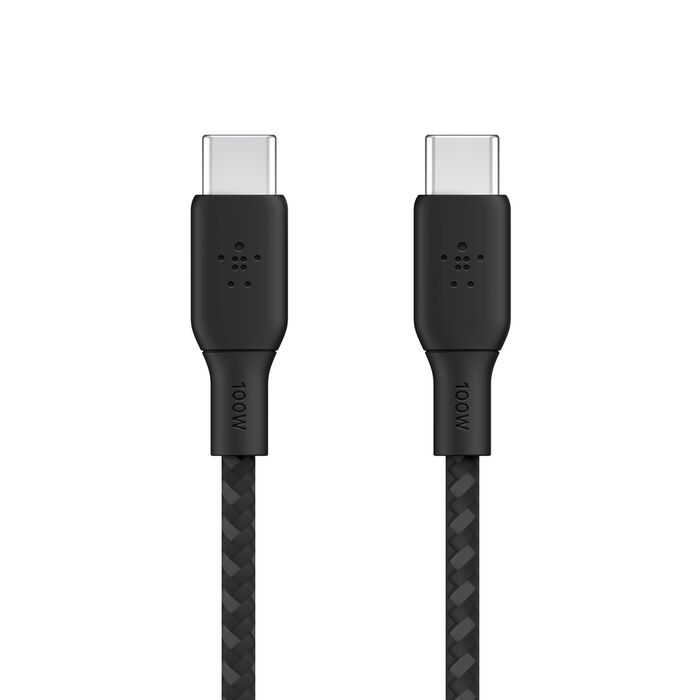 Belkin 100W Braided USB Type-C Cable - Black Belkin 100W Braided USB Type-C Cable - Black